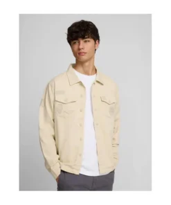 Sobrecamisa Silbon Desgastada Parches Para Hombre