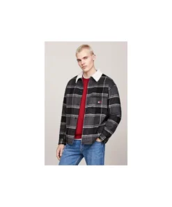 Sobrecamisa Tommy Hilfiger Check Sherpa Para Hombr