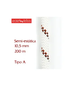 speleo 10,5 mm – cuerda para espeleología 200 m (blanca) – edelweiss
