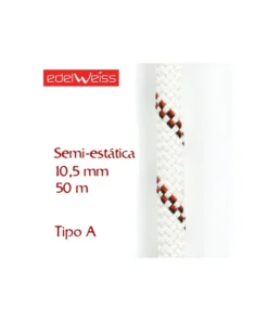speleo 10,5mm – cuerda para espeleología 50 m (Blanca) – Edelweiss