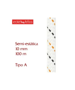 speleo-2 10 mm – cuerda para espeleología 100 m (blanca) – edelweiss