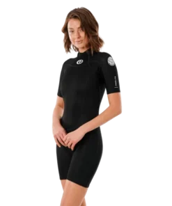 Rip Curl Freelite Spring back zip black traje de neopreno corto de mujer