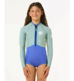 Neopreno Corto Rip Curl Junior G Bomb 1.5mm Front Zip Spring Azul (8-16 años)