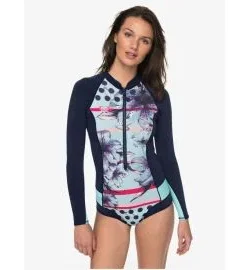 Springsuit con manga larga y cremallera frontal Roxy 1mm Pop Surf Azul Marino