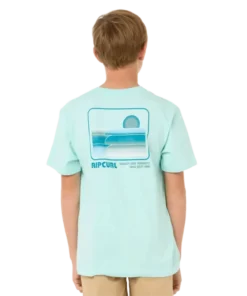 Rip Curl Surf Revival Stacked light aqua camiseta niño