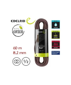 starling pro dry 8,2 mm – cuerda media 60 m (night) – edelrid