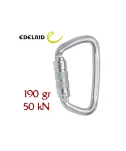 steel d twist – mosquetón de acero asimétrico de dos movimientos – edelrid