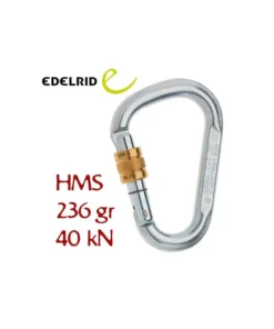 steel hms screw – mosquetón hms de acero – edelrid