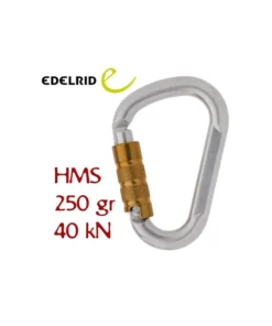 steel hms triple – mosquetón hms acero tres movimientos – edelrid