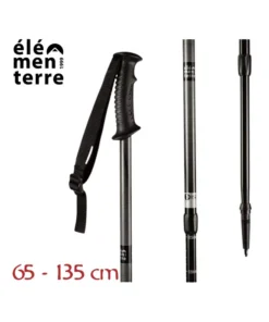 Strollers (Negro/Blanco) – Bastón de senderismo de aluminio- Elementerre
