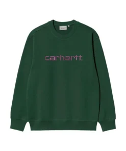 Sudadera Hombre Carhartt WIP Sweat Verde Rosa