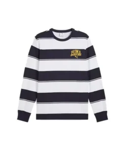 Sudadera Hombre Puma Class Rayas Blanca Marino