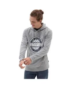 Sudadera Hombre Vans Circled Chekers Po Gris