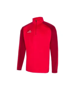 Sudadera Lazio roja media cremallera con escudo