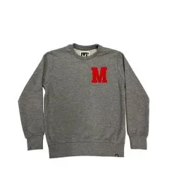 Sudadera Mission Youth Crew Logo M Red Bordado Gris (8-16 años)