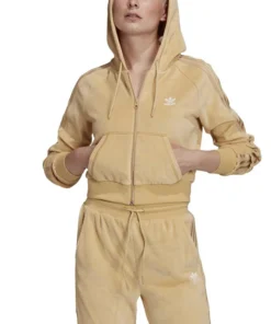 Sudadera Mujer adidas Crop Fz Oro