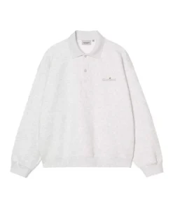 Sudadera Polo Hombre Carhartt Wip Label Gris