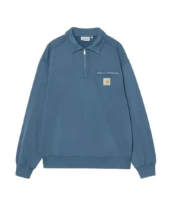 Sudadera Polo Hombre Carhartt WIP Half Zip Azul