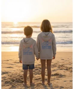 Sudadera Teiron Zip Ola Grande Para Niños