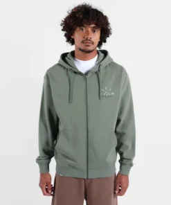 Sudadera Zip Oxbow Sandbar Para Hombre