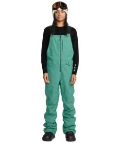 Volcom Swift Bib spruce green peto de snowboard de mujer
