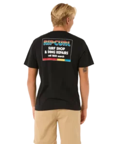 Rip Curl Surf Revival Ding Repairs black camiseta