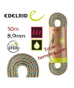 Swift 48 2R Eco Dry 8,9mm (50m) – Cuerda ecologica de triple certificación – Edelrid