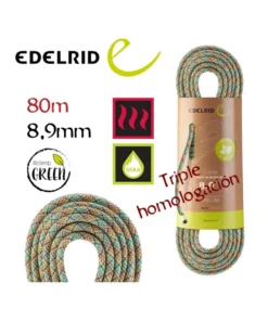 Swift 48 2R Eco Dry 8,9mm (80m) – Cuerda ecologica de triple certificación – Edelrid