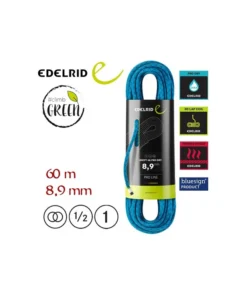 swift 48 pro dry 8,9 mm (icemint) – cuerda de triple certificación 60 m – edelrid