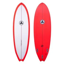 Tabla de Surf Channel Islands Al Merrick G Skate 5’8″ 31,4L Blanco-Rojo-Negro (FCS II-3 Fin)
