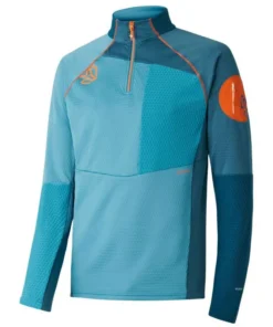 Camiseta Ternua Ragger 1/2 Zip Hombre Blue Mint