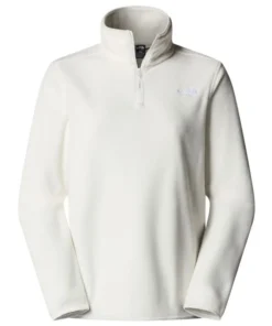 Forro polar con cremallera de 1/4 The North Face Glacier Mujer White Dune