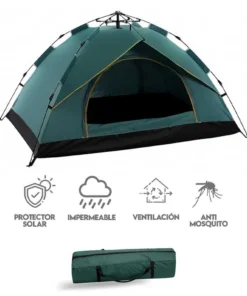 Tienda para acampar capacidad 4 personas