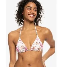 Top de Bikini Triangular Roxy Printed Beach Classics Blanco Tropical