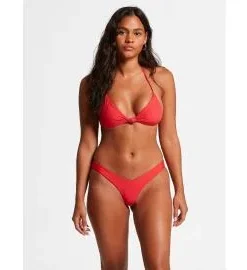 Top de Bikini Triangular Volcom Simply Seamless Rojo
