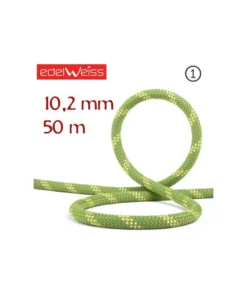 toplight ii 10,2 m – cuerda simple de 50 m (verde) – edelweiss