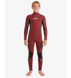 Neopreno Billabong Boy Absolute Natural 5/4mm Chest Zip Burnt Henna (6-16 años)