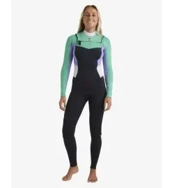 Traje de Surf Billabong Salty Dayz Natural 4/3mm Chest Zip Aqua Haze