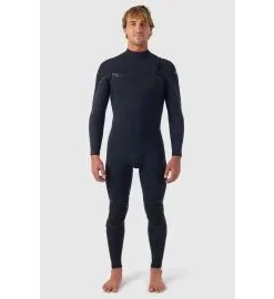 Neopreno O’Neill Hyperfreak Fire 4/3+ Chest Zip Full Negro-Negro