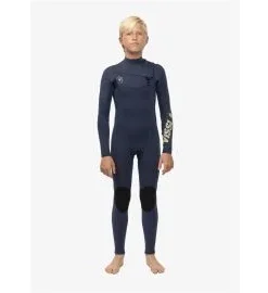 Neopreno Vissla 7 Seas Boys 4/3mm Full Chest Zip Dark Slate (8-16 años)