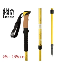 Tramp (Amarillo) – Bastón de senderismo largo con empuñadura de corcho – Elementerre