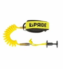 Invento Bodyboard Pride Tristan Roberts Biceps Leash 8mm PPS Negro-Amarillo