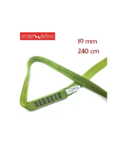 tubular 19 mm – anillo cosido de cinta plana 19 mm (240 cm) – edelweiss