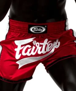 Short Boxeo Tailandés Fairtex Rojo/Blanco 1704