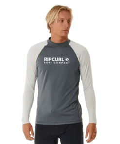 Rip Curl Shock UPF dark grey licra manga larga