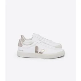 Zapatillas Veja Campo Chromefree Leather White Platine Unisex