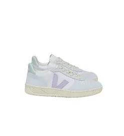 Zapatillas Veja V-10 Leather Gravel Parme Menthol