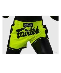 Short Boxeo Tailandés Fairtex Amarillo Flúor/Negro 1706