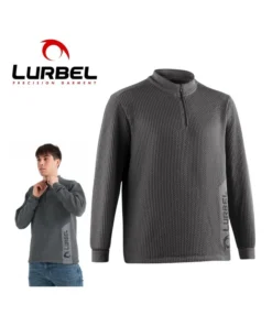 Wave pullover (Gris Hielo/Negro) – sudadera con cierre de cremallera en el cuello – Lurbel