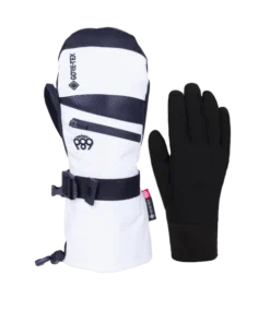 686 Gore Smarty Gauntlet white manoplas de snowboard de mujer